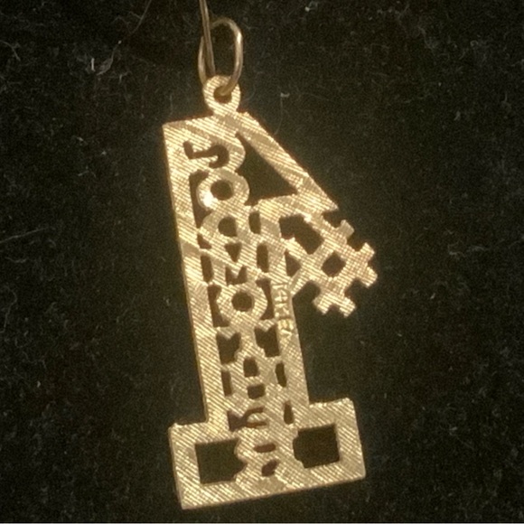 SOLD 🛑 #1 GODMOTHER ❣️ 14K Yellow Gold Pendant or Charm (Early 1990’s) - Picture 2 of 8